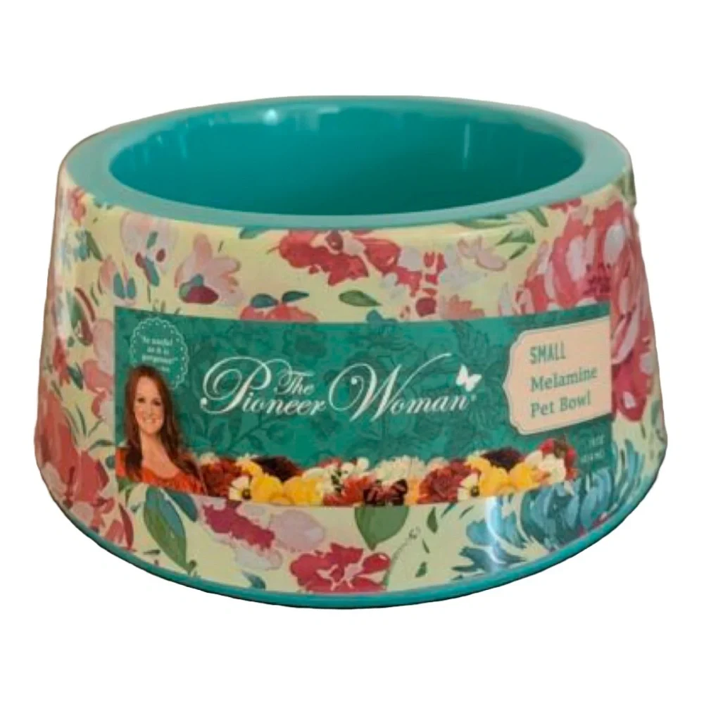 THE PIONEER WOMAN NWT gorgeous garden melamine pet bowl -14oz